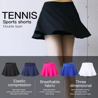women sports anti exposure tennis badminton skirt shorts quick dry fitness running yoga high waist elastic shorts custom logo