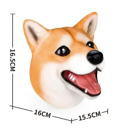 Shiba Inu Детские игры Акула динозавр ручная кукла мягкая резиновая голова животного руки куклы Реалистичная Акула Модель фигурка игрушки для детей Подарки - Цвет: Shiba Inu