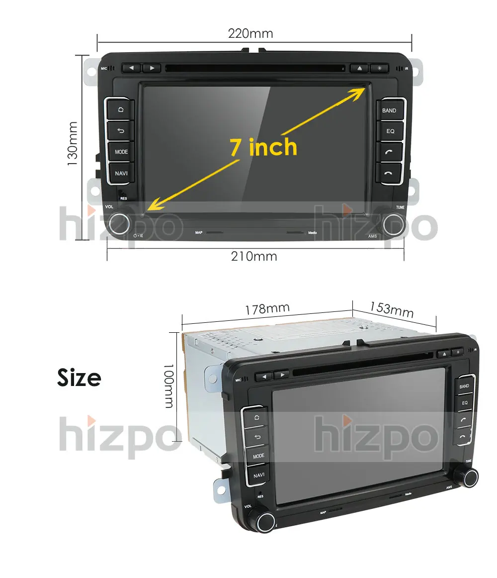 Автомагнитола 2 Din 7 дюймов GPS-навигация MP5-плеер для Bora Golf VW Polo Volkswagen Passat B6 B7 Touran