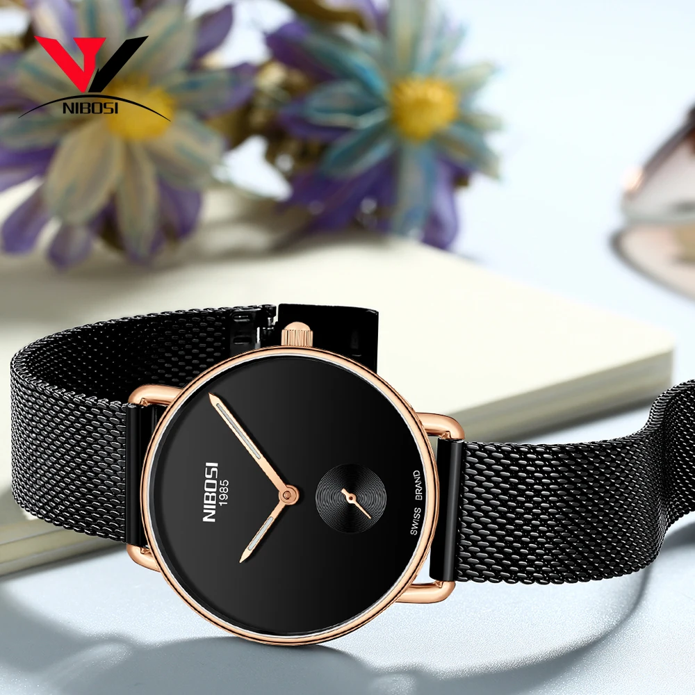 

Relogio Feminino NIBOSI Rose Gold Women's Watches 2019 Luxury Brand Simple Ladies Watch For Girl Dress Wristwatch Montre Femme