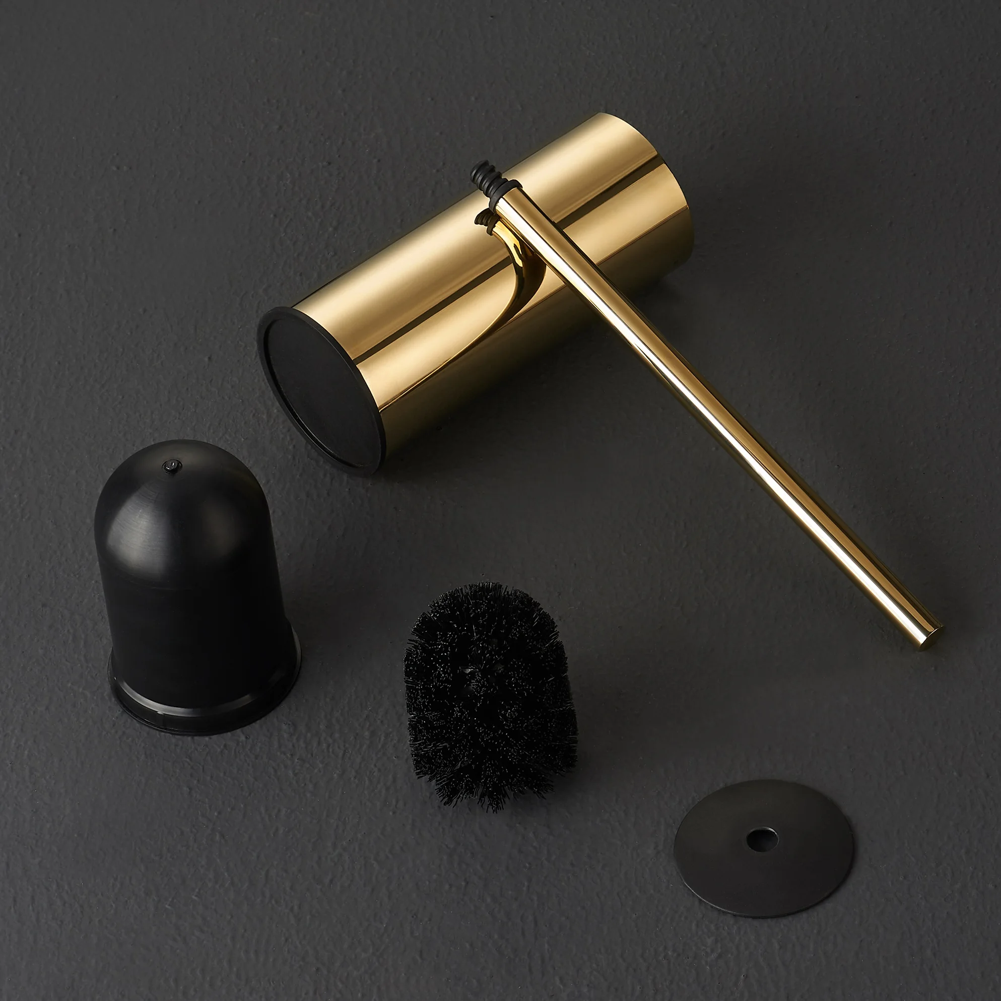 Черная туалетная щетка отдельно стоящая чаша из нержавеющей стали туалет ванная