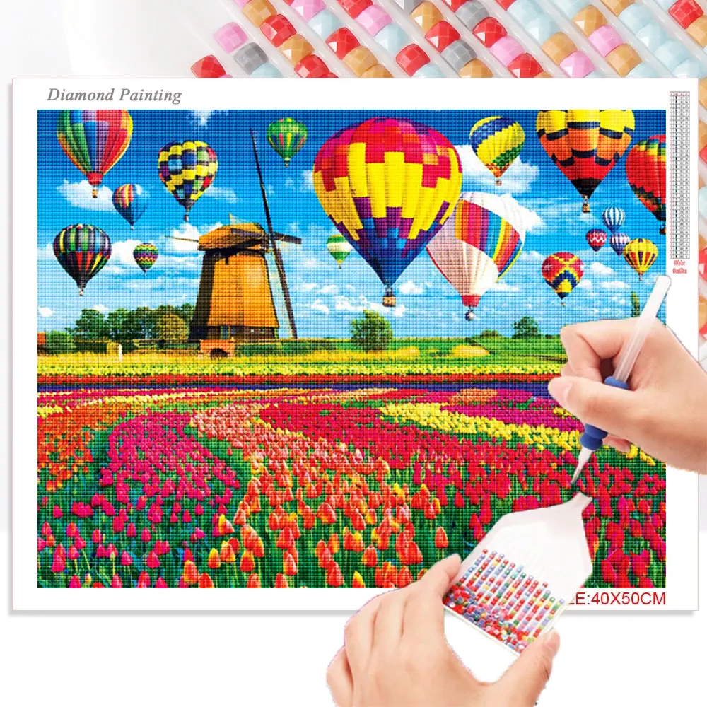 5d Diy Full Diamond Painting Flower Landscape Picture Needlework Embroidery Cross Stitch Kits Mosaic Home Decor Art Gift | Дом и сад