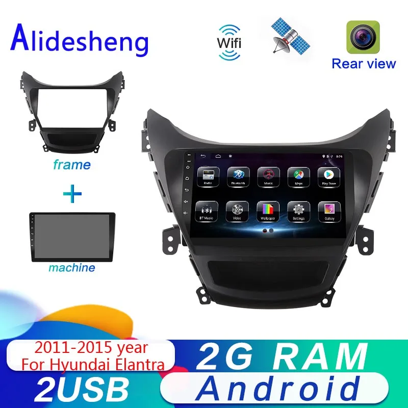 2 Гб ОЗУ 9 дюймов Android 8 1 для Hyundai Elantra 2011 2012 2013 2014 2015 автомобильный DVD мультимедийный