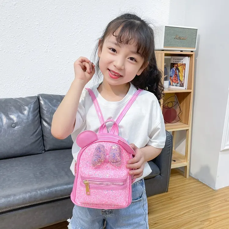New Kindergarten Small Class School Bag Boy Girl Child Cute Cartoon Minnie Princess Mickey Mouse Backpack 3-7Y Baby PU | Игрушки и хобби
