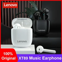 original lenovo xt89 tws wireless earphone bluetooth 5 0 music sport headphone music headset noise cancelling earbuds with mic