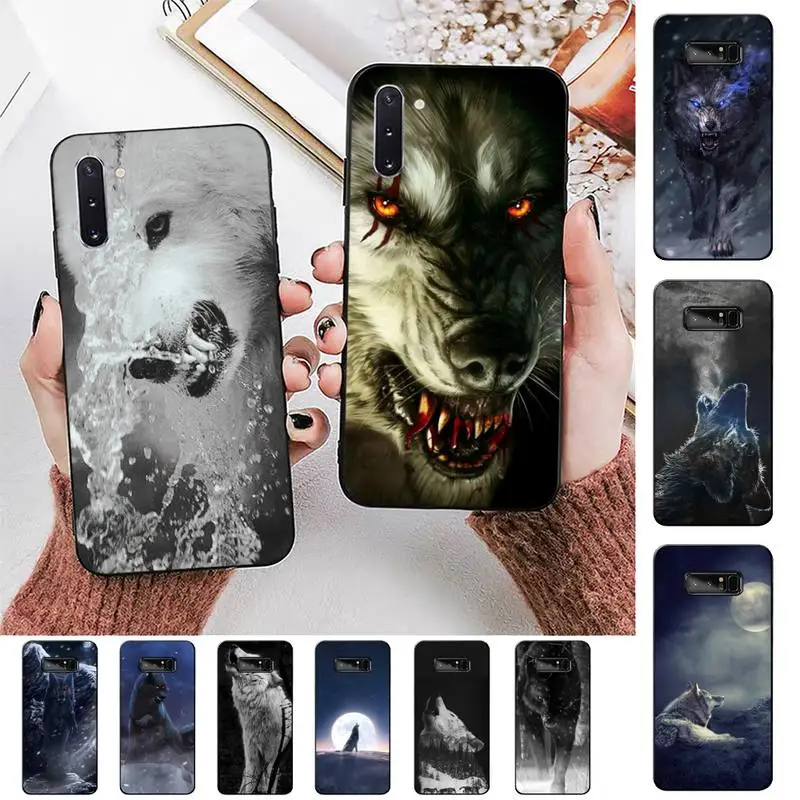 

FHNBLJ angry snow wolf Funda Etui Phone Case for Samsung Note 3 4 5 7 8 9 10 20 pro lite ultra for Oppo A9 2020