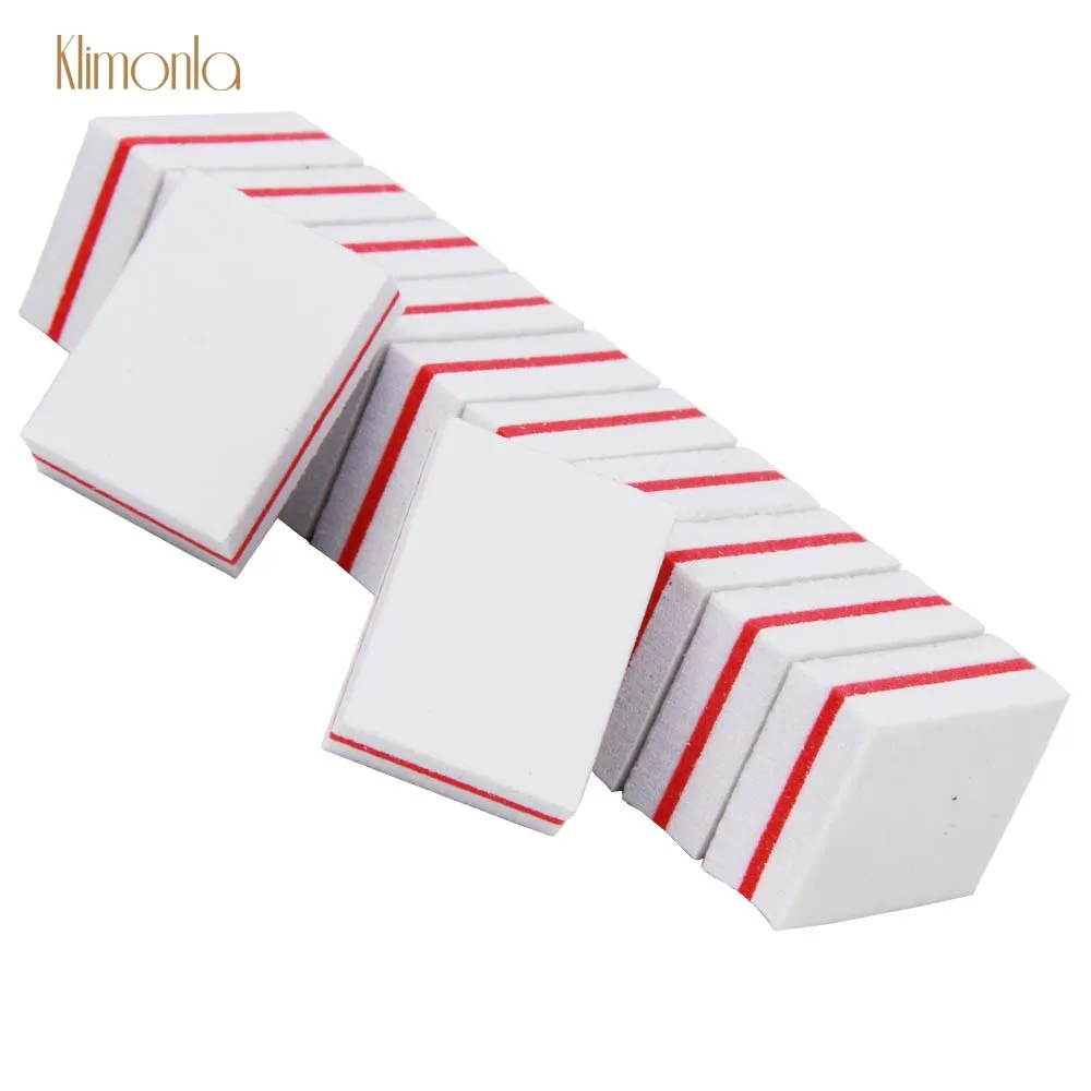 Двухсторонняя губка для ногтей 20 шт./лот наждачная бумага маникюра и салонов