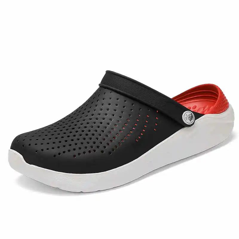 

2021 Hole Shoes Men Non-slip Soft Bottom Breathable Couple Seaside Leisure Vacation Beach Shoes Women