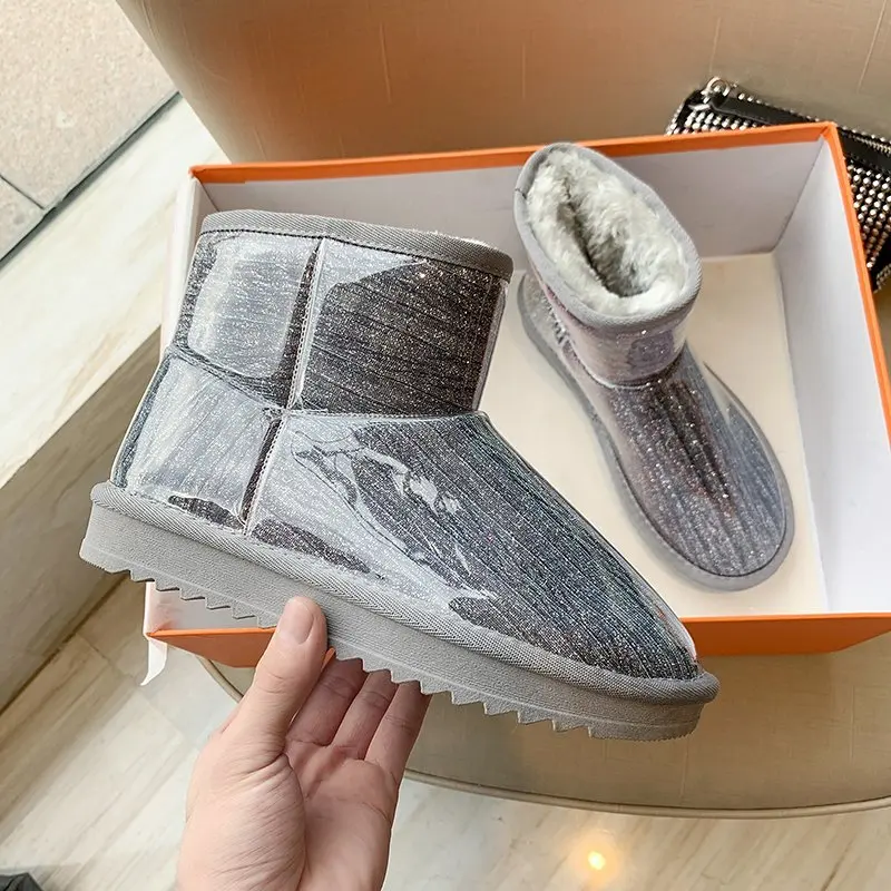 Зимние теплые прозрачные водонепроницаемые сапоги APHIXTA плюшевые новинка 2022