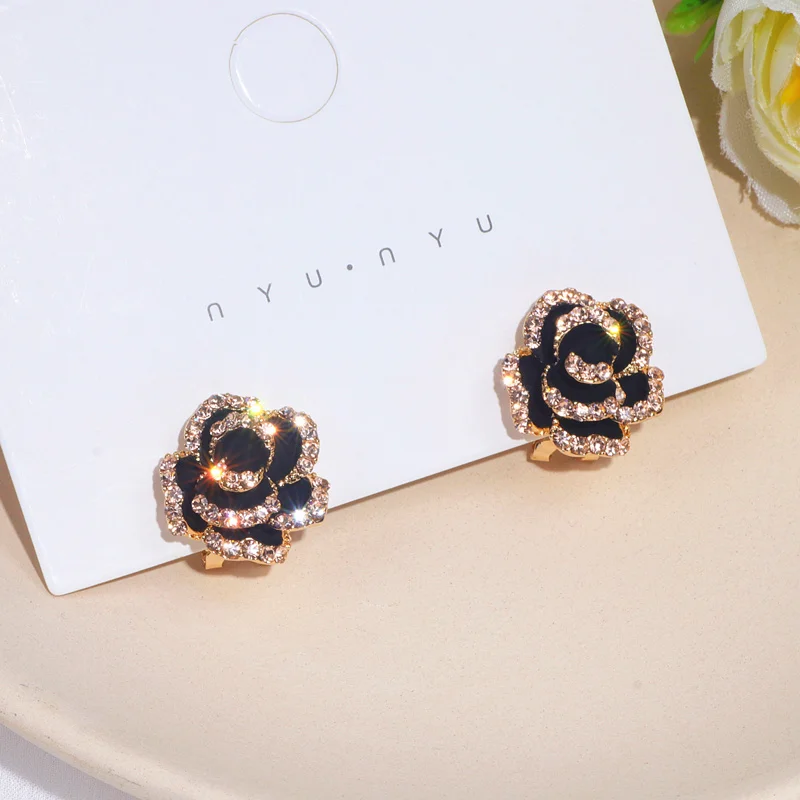 Новые роскошные серьги с кристаллами розы для женщин очаровательные свадебные