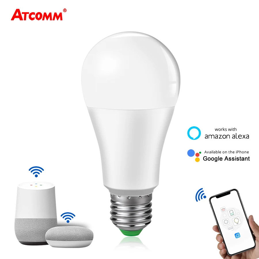 

WiFi Lamp 15W Ampoule LED E27 Smart Light Bulb B22 Intelligent ampolleta wifi lampada Alexa Google Assistent Echo App Control