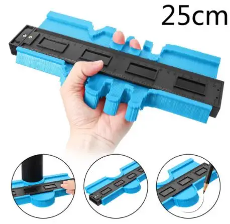 blue 10 inch 12/25 см контур датчик Пластик профиль копия контур датчики Стандартный Дерево Лазерная маркировочная инструмент в клеточку измерены в ненатянутом ламинат Плитки основные инструменты - Цвет: blue 10 inch