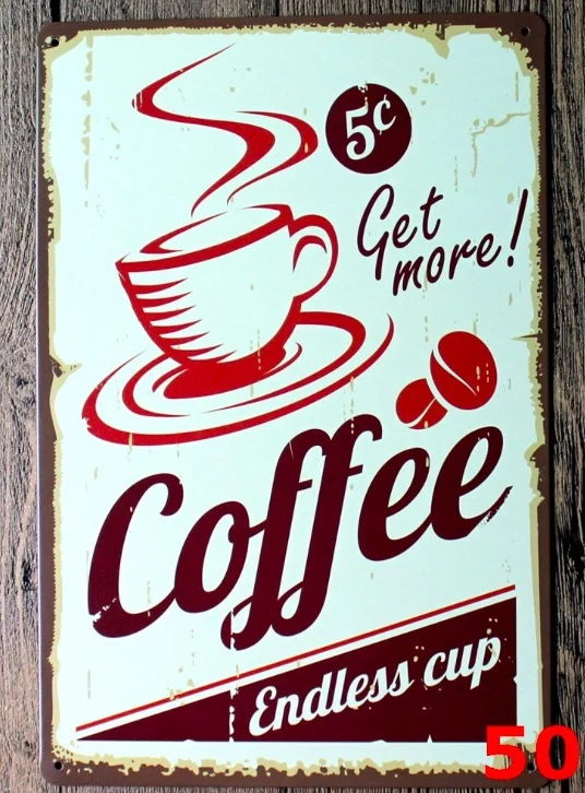 

1pc Coffee Hot Cappucino shop cafe plaques Tin Plate Sign wall man cave Decoration Poster metal vintage retro shabby garage