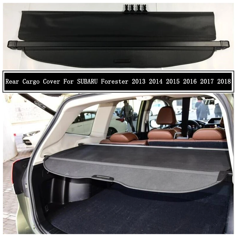 Rear Cargo Cover For SUBARU Forester 2013 2014 2015 2016 2017 2018 Partition Curtain Screen Shade Trunk Security Shield