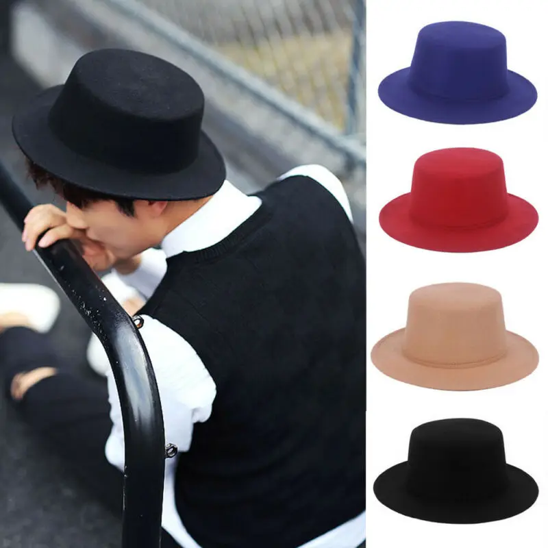 Винтажная фетровая шляпа с широкими полями для мужчин и женщин|Женские фетровые