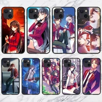 anime classroom of the elite phone case for iphone 11 12 mini 13 pro xs max x 8 7 6s plus 5 se xr shell