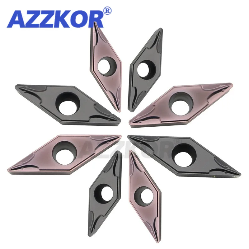 

VBMT1604-TM NT125 External Turning Tool Inserts CNC Center Lathe For 45# Steel A3 Steel Maching AZZKOR Ceramic Carbide Blades