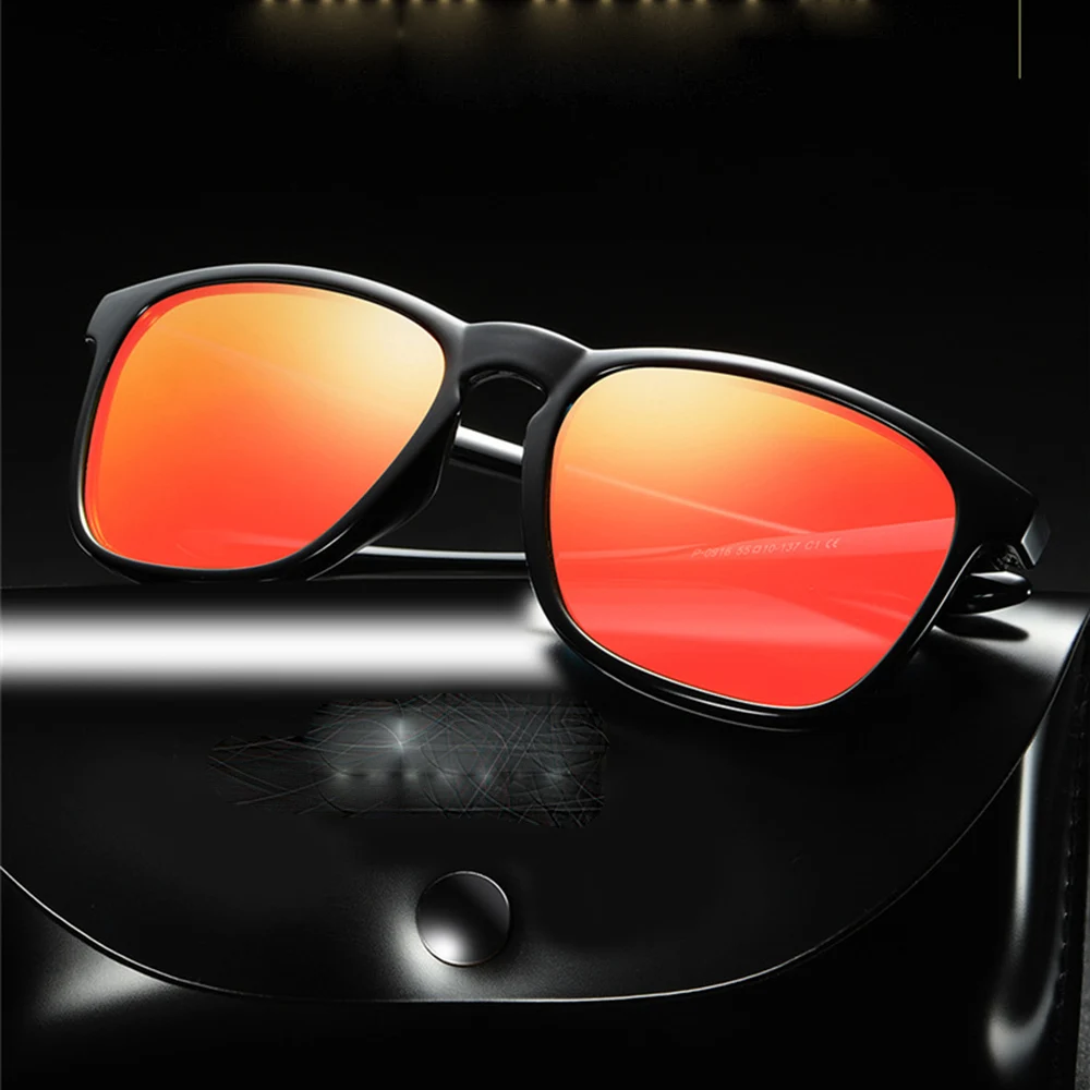 

Square Fashion Driving Men Polarized Sun Glasses Polarized Mirror Sunglasses Custom Made Myopia Minus Prescription Lens -1 To -6