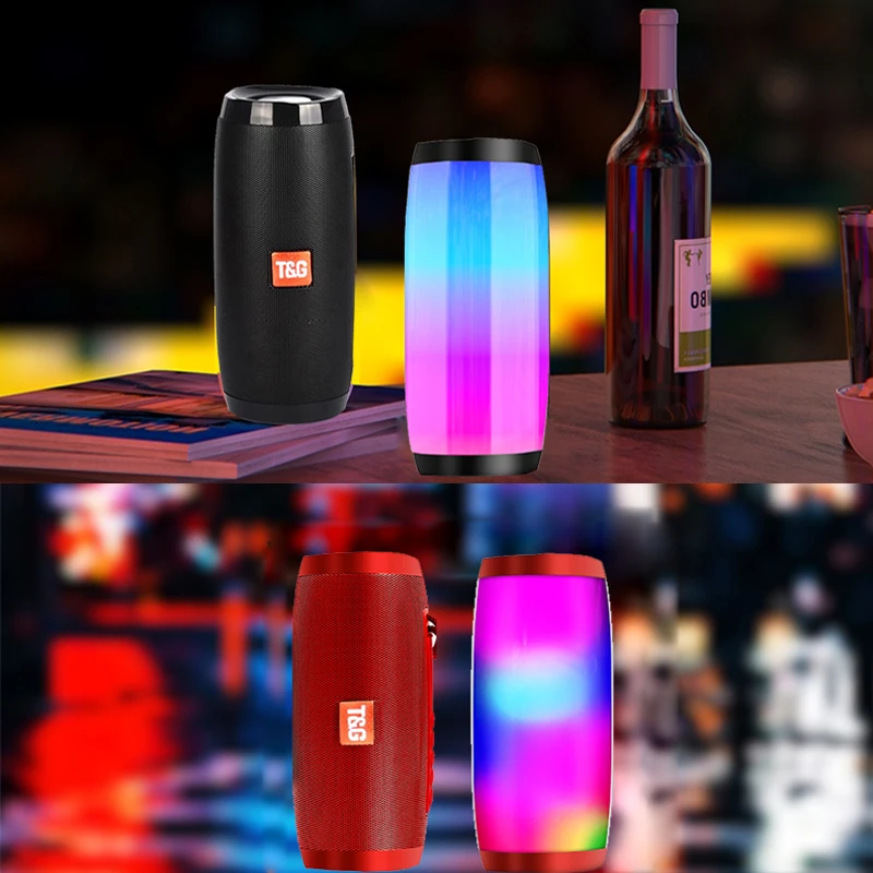 

Wireless Bluetooth Speaker Portable Speaker Bluetooth Powerful High Outdoor Bass HIFI TF FM Radio with LED Light