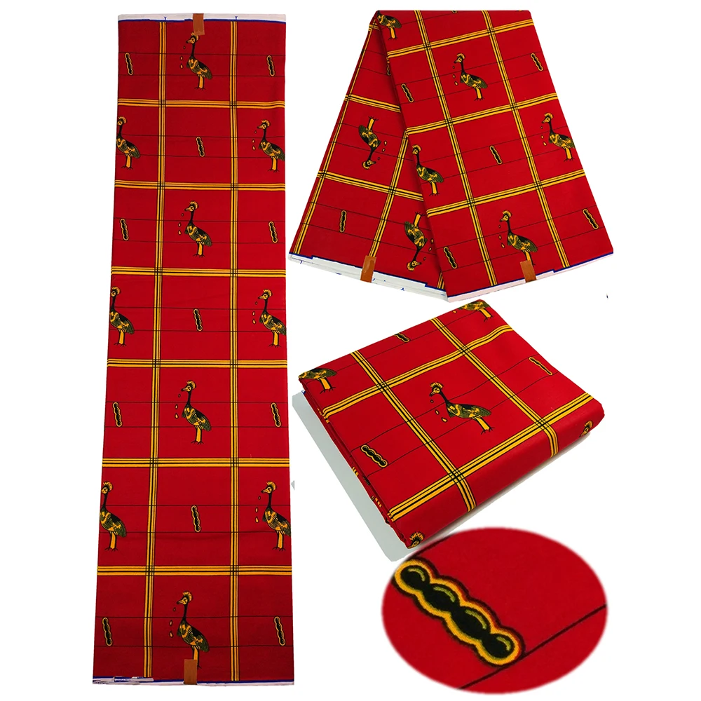 

Wax High Quality 2020 African Wax Fashion Design For Women Dress African Red Print Fabric