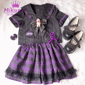 Punk Top Shirts Girls JK Blouses Cosplay Uniform Mikumn Original Design
