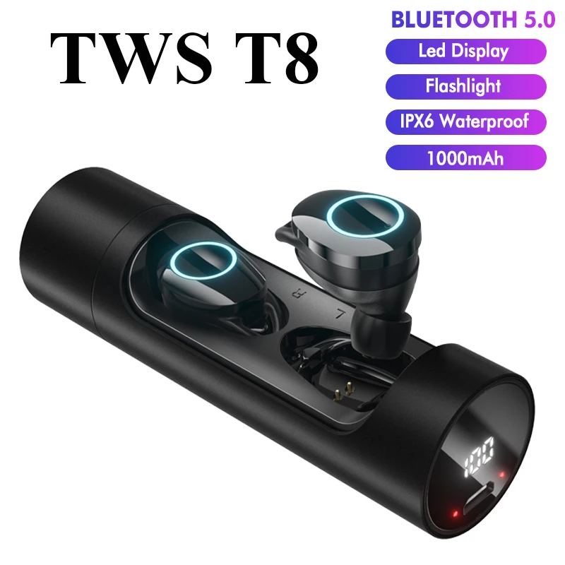 X8 TWS Bluetooth 5 0 наушники мини беспроводные с сенсорным управлением Спортивная