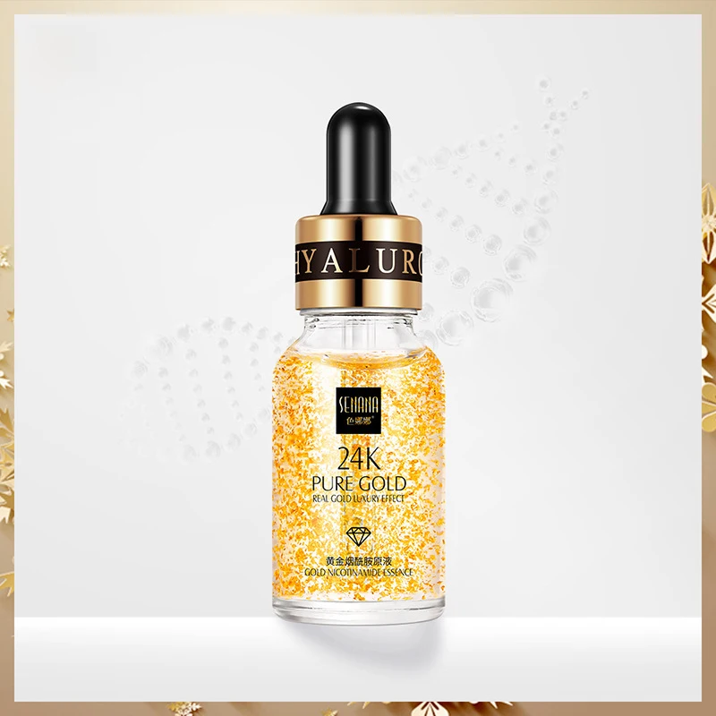 

Сыворотка для лица с гиалуроновой кислотой, 24 К золота, 15 мл