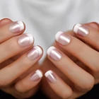 Гелевые накладные ногти с короткими краями Squoval, декоративные Типсы для искусственных ногтей, искусственные ногти на ногтях