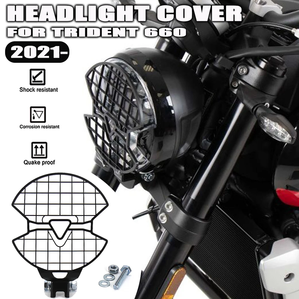

New Motorcycle Accessories For Trident 660 TRIDENT 660 Trident660 2021 Headlight Shield Protection Grille Protector Shutter