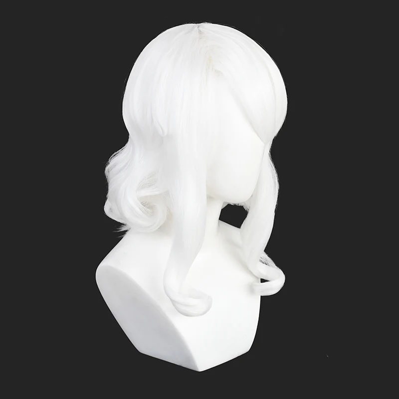 Helltaker белый вьющиеся волосы Косплэй Хэллоуин вечерние синтетический