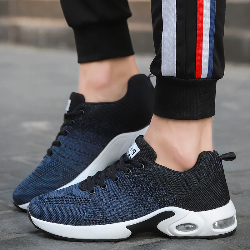 Качественные мужские кроссовки с воздушной подушкой уличная прогулочная обувь