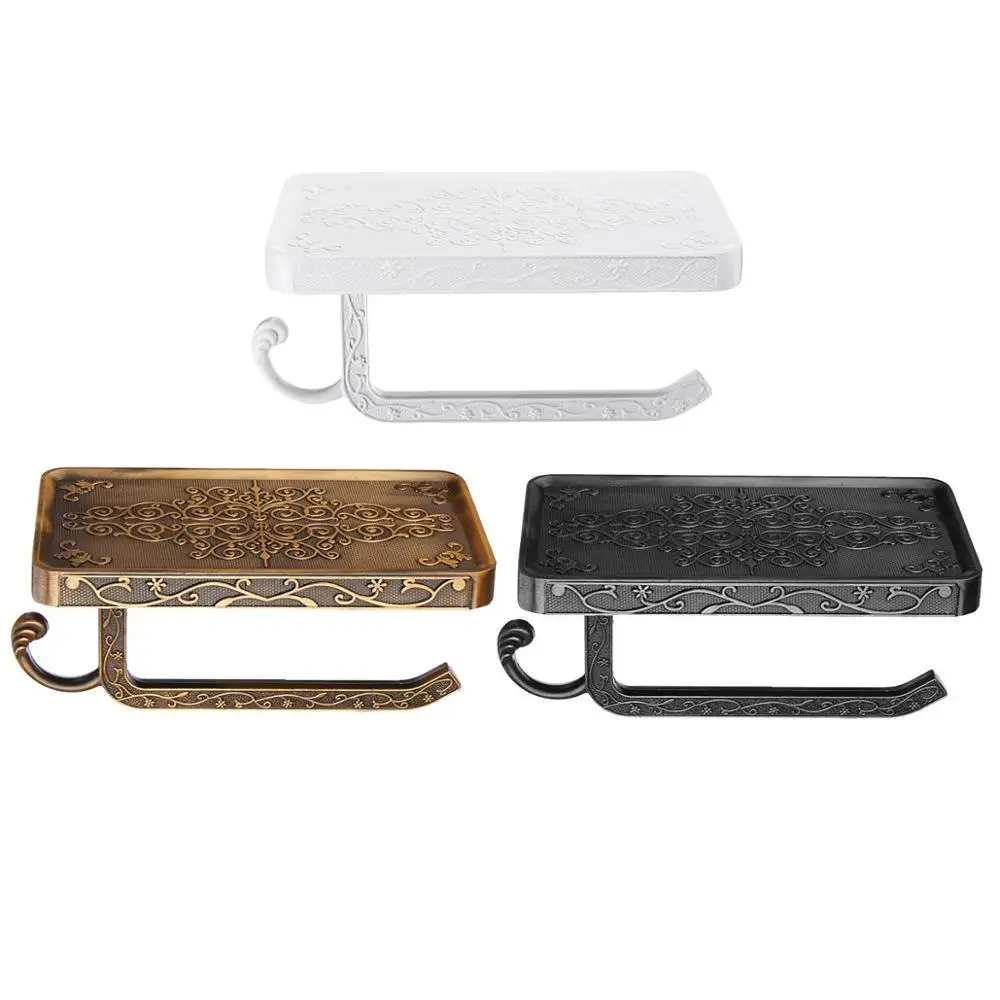 

Bathroom Stainless Steel Mobile Phone Holder Paper Shelf Bathroom Towel Rack Toilet Tissue Box Bathroom Towel Holder
