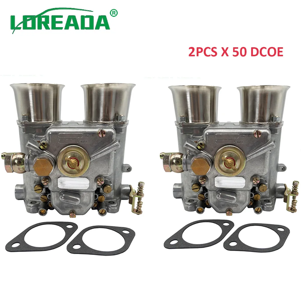 

2PCS X 50 DCOE Carburetor For Weber 50DCOE EMPI Dellor Solex 50mm DHLA Carb