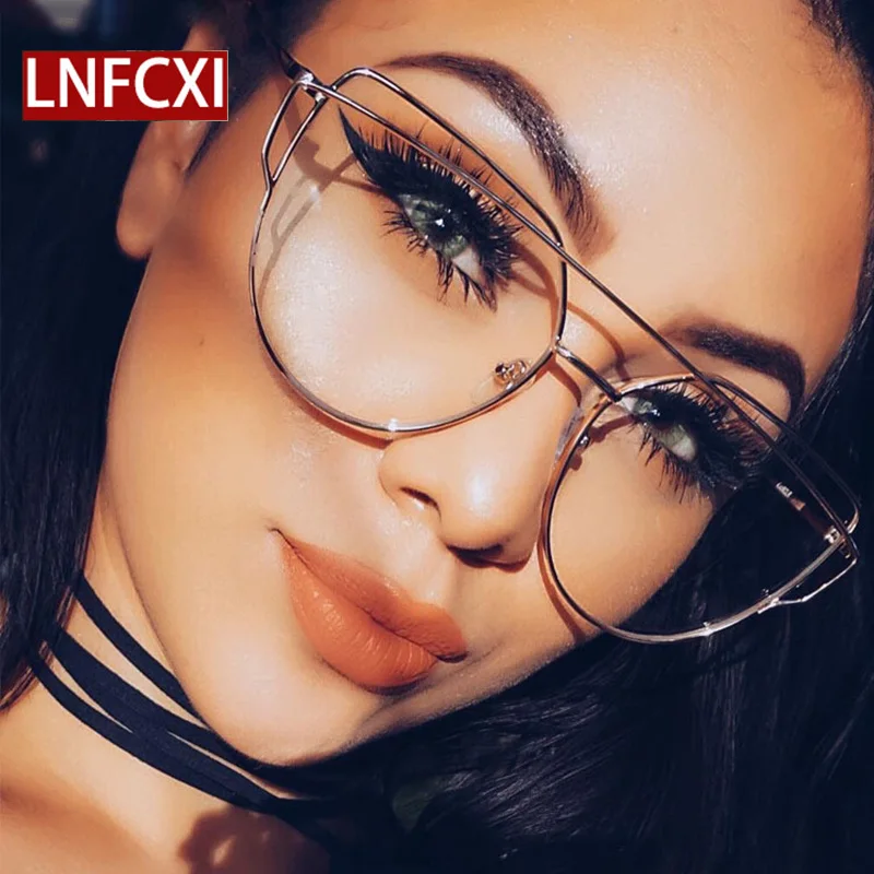 Классические женские очки в металлической оправе LNFCXI популярные брендовые