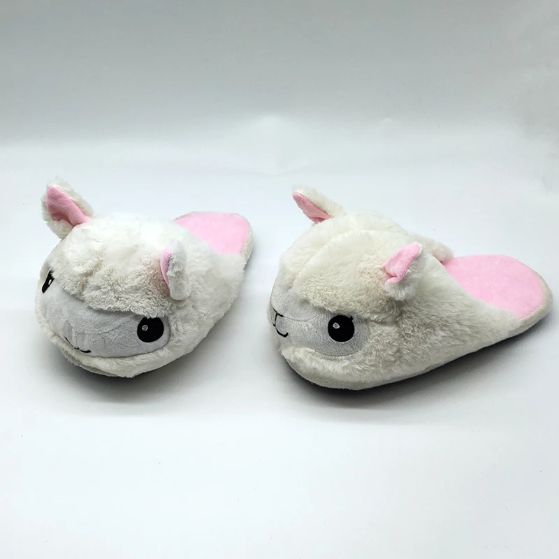 Cute Animal White Cat Indoor Warm Custom Fur Slippers Custom Slippers Home House Slipper Children Men Women Winter