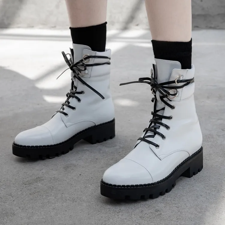 Tanariya/Новое поступление обуви женские ботинки из воловьей кожи на платформе и