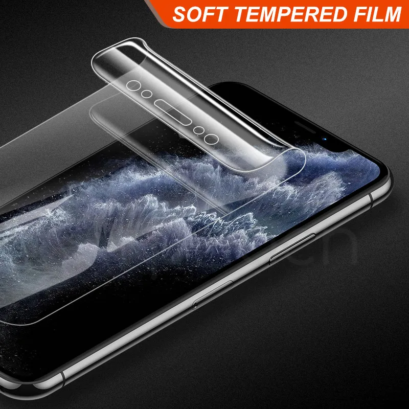 99D изогнутый экран протектор для iPhone X XR XS 11 Pro Max мягкая защитная пленка для iPhone 8 7 6 6S Plus пленка не закаленное стекло