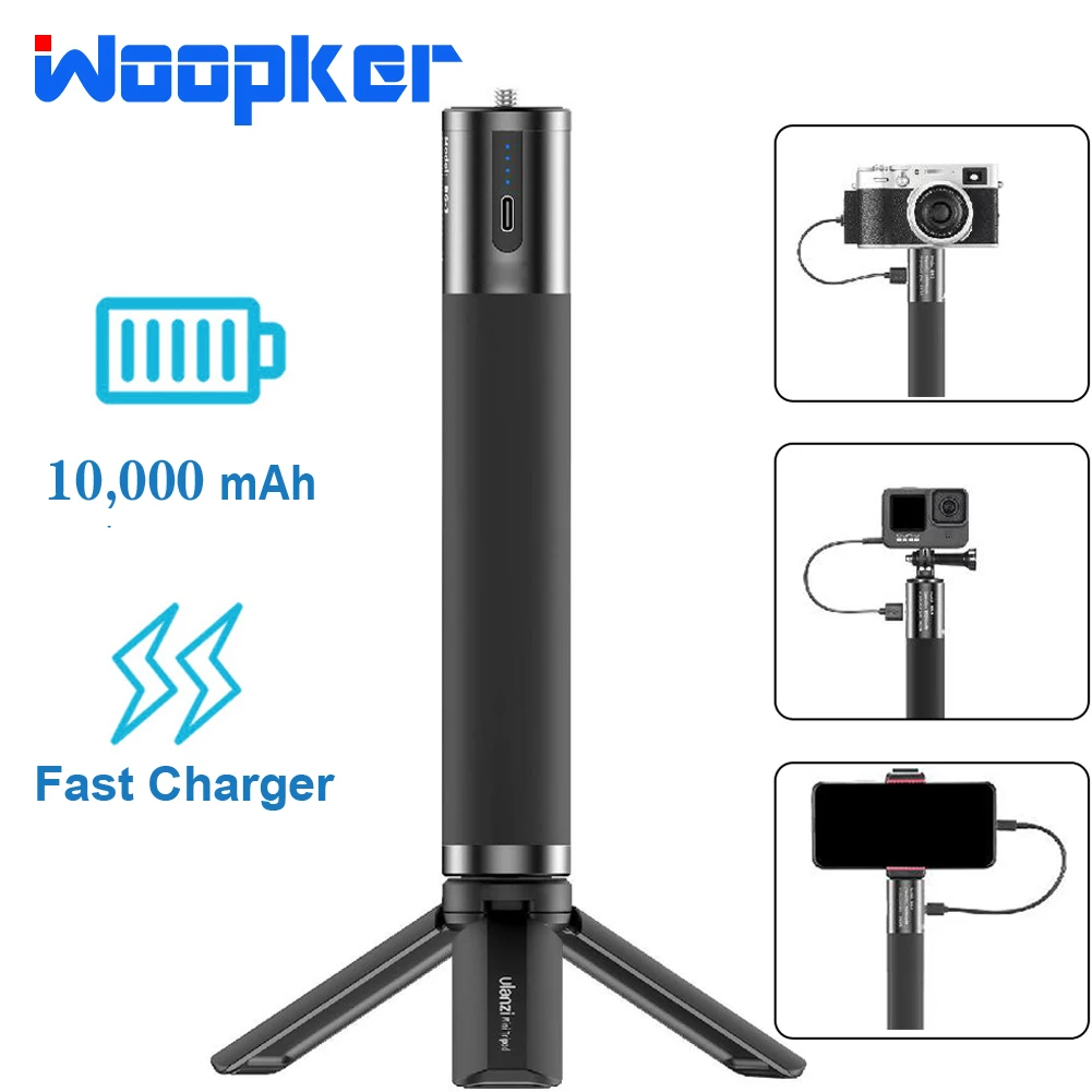 Внешний аккумулятор на 10000 мА · ч 18 Вт с ручкой и мини-штативом | Электроника