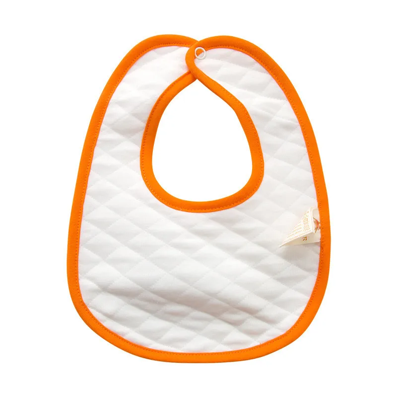 

Newborn Baby Baby Bib Bib Thickened Double Layer Quilted Cotton Baby Saliva Towel Snap Buckle Newborn Bib