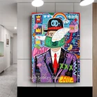 Современные художественные принты с изображением граффити Рене Магритт сон, настенные постеры на холсте с изображением долларов для гостиной, домашний декор