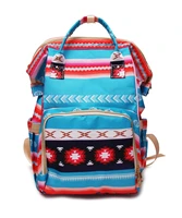 aqua aztec diaper bag muilty functional mummy backpack baby care diaper backpack for mummy baby outdoor large bag domil103