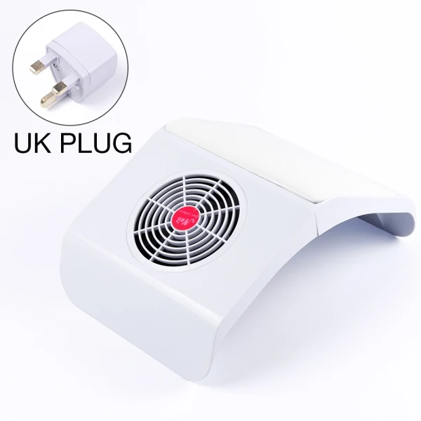 White UK Plug 2 в 1 30000 об/мин маникюрный пылесос 65 Вт электрическая дрель для ногтей УФ-гель для ногтей маникюрные инструменты очиститель для ногтей - Цвет: White UK Plug