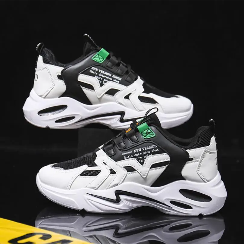 2019 new Stylish Designer Casual Shoes Men Yellow Sneakers Black White Walking Footwear Breathable Mesh | Обувь