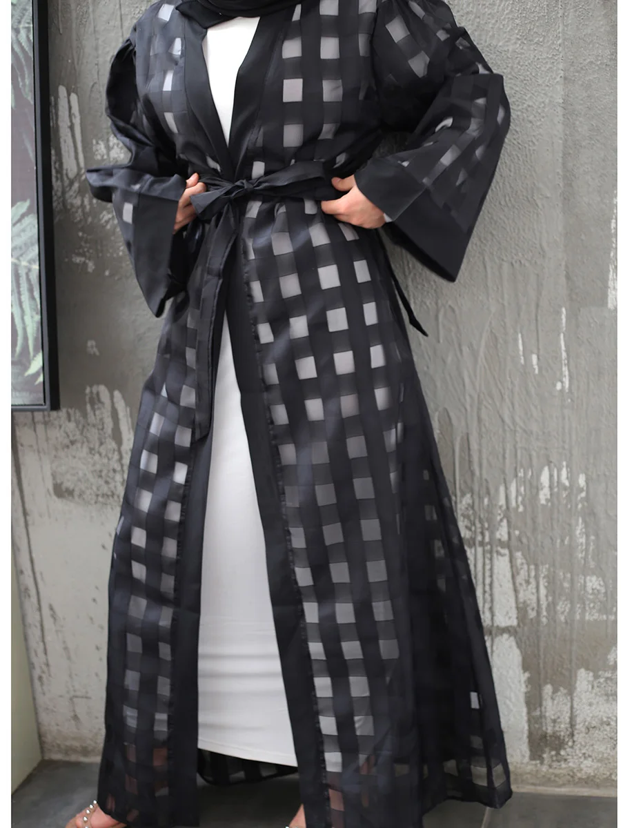1658#Muslim Fashion Kimono Kaftan Abayas For Women - CHAOMENG MUSLIM SHOP