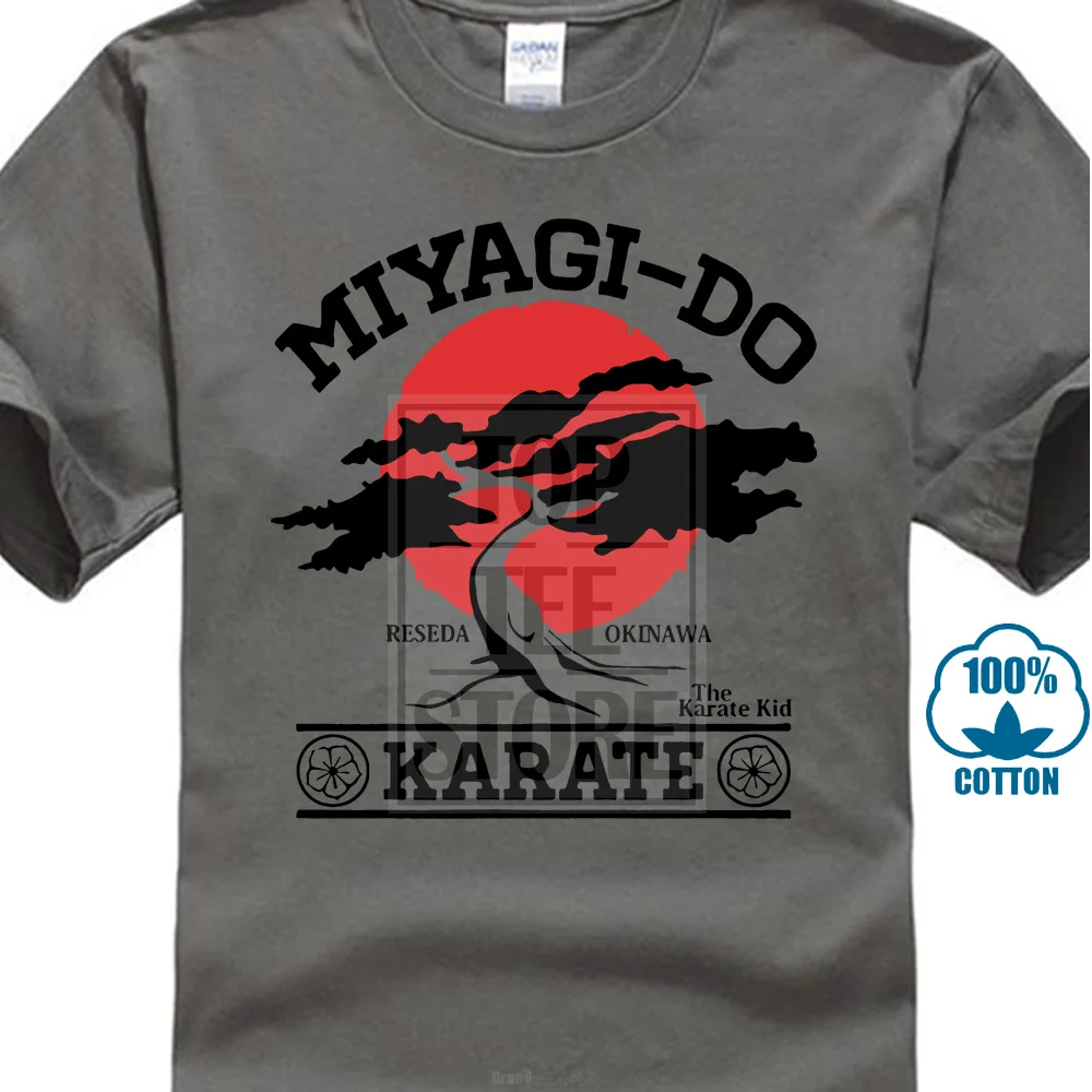 Модные новые летние футболки с рукавами Homme футболка Miyagi Do Bonsai Tree мальчик