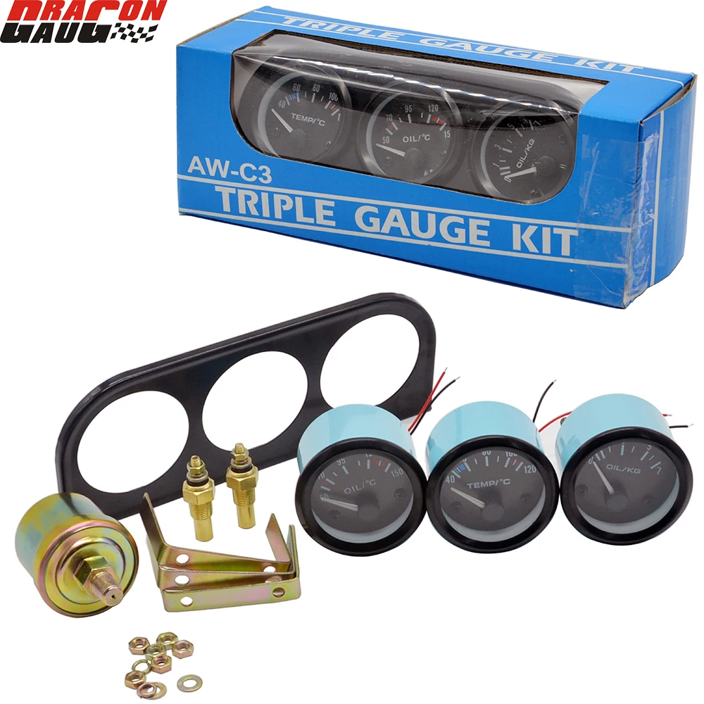 52 мм автомобильный Автомобильный измеритель температуры масла воды датчик