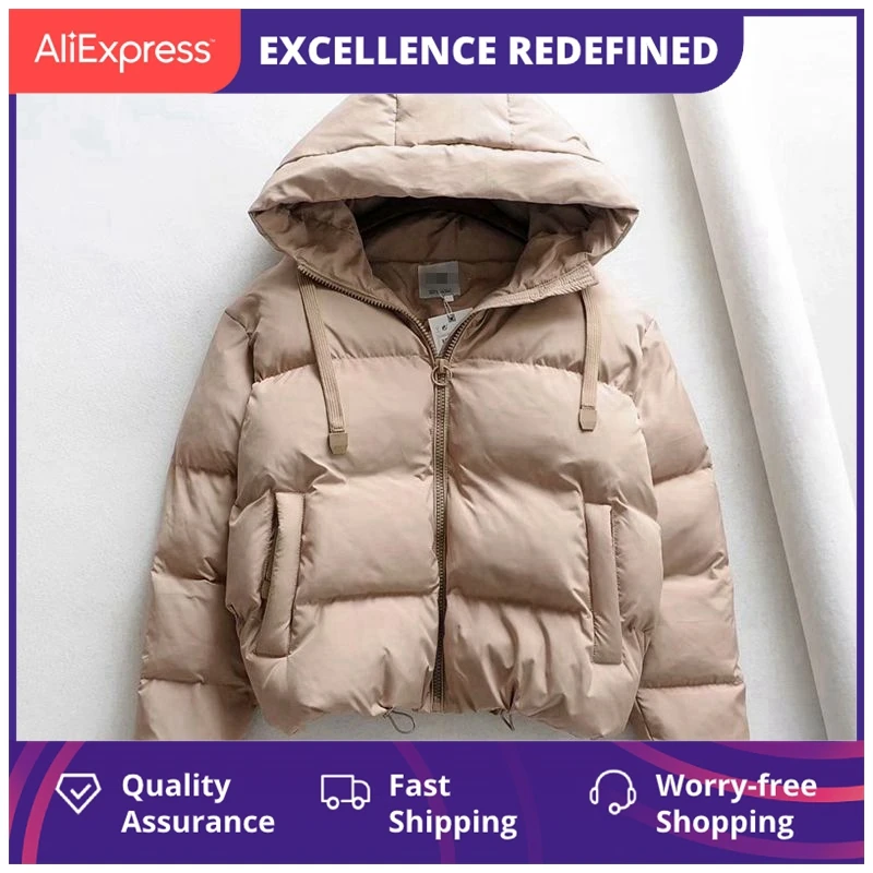 

Куртка с хлопковой подкладкой, зимние парки с капюшоном, женская теплая пуховая куртка, Женское пальто большого размера, утепленная женская...