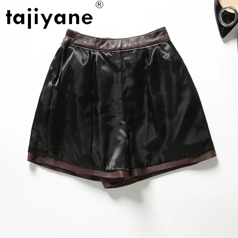 Tajiyane Women's Shorts Real Sheepskin Shorts Female Genuine Leather Trousers Woman Cloth Womenswear spodenki damskie TN2355