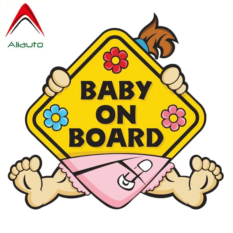 

Предупреждающая Автомобильная наклейка Aliauto для девочек, детская наклейка на доске, Стайлинг светоотражающего покрытия, царапины, водонепроницаемые аксессуары, наклейка из ПВХ, 11 см * 10 см