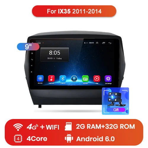 4G (2GB 32GB) Junsun 4 г+ 64 г CarPlay DSP Android 8,1 автомобильный радио мультимедиа аудио плеер для hyundai ix35 Tucson 2 LM 2011 2012 2013 без DVD - Цвет: 4G (2GB 32GB)